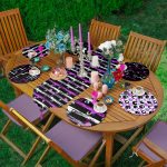 - SuplaRunnerSet304-61li-Acik-Mor-Renkli-Ozel-Tasarim-Cizimli-Supla-Runner-Seti - Realhomes 6+1'li Açık Mor Renkli Özel Tasarım Çizimli Supla Runner Seti Realhomes