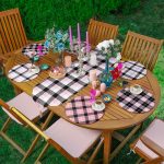 - SuplaRunnerSet327-61li-Beyaz-Pembe-Ekose-Tasarimli-Supla-Runner-Seti - Realhomes  6+1'li Beyaz Pembe Ekose Tasarımlı Supla Runner Seti Realhomes