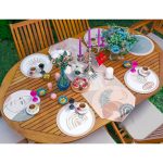 6+1'li Özel Tasarım Etnik Onedraw Çizimli Supla Runner Seti Realhomes