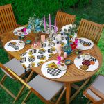 - SuplaRunnerSet387-61li-Ekose-Siyah-Beyaz-Kabak-Tasarimli-Supla-Runner-Seti - Realhomes 6+1'li Ekose Siyah Beyaz Kabak Tasarımlı Supla Runner Seti Realhomes