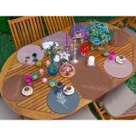 6+1'li Renkli Zemin Yaprak Tasarımlı Supla Runner Seti Realhomes