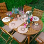 6+1'li Renkli Zemin Onedraw Çizimli Özel Tasarım Supla Runner Seti Realhomes