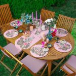 - SuplaRunnerSet401-61li-Pembe-Zemin-Kaktus-Tasarimli-Supla-Runner-Seti - Realhomes  6+1'li Pembe Zemin Kaktüs Tasarımlı Supla Runner Seti Realhomes