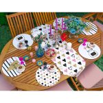 6+1'li Renkli Gold Detaylı Kalp Tasarımlı Sevgililer Günü Temalı Supla Runner Seti Realhomes