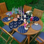 6+1'li Lacivert Zigzag Denizci Tasarımlı Supla Runner Seti Realhomes