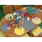 - SuplaRunnerSet453-61li-Sari-Laciver-Zigzag-Tasarimli-Supla-Runner-Seti-1 - Realhomes  6+1'li Sarı Laciver Zigzag Tasarımlı Supla Runner Seti Realhomes