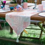 6+1'li Soft Renkli Tropik Yaprak Motifli Supla Runner Seti Realhomes