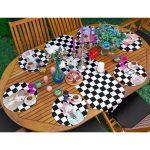 - SuplaRunnerSet461-61li-Kareli-Dama-Zemin-Sevimli-Kiz-Tasarimli-Supla-Runner-Seti-1 - Realhomes  6+1'li Kareli Dama Zemin Sevimli Kız Tasarımlı Supla Runner Seti Realhomes