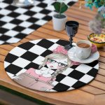 - SuplaRunnerSet461-61li-Kareli-Dama-Zemin-Sevimli-Kiz-Tasarimli-Supla-Runner-Seti-3 - Realhomes  6+1'li Kareli Dama Zemin Sevimli Kız Tasarımlı Supla Runner Seti Realhomes