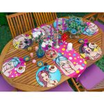 6+1'li Özel Tasarım Pop-Art Kız Desenli Supla Runner Seti Realhomes