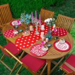 6+1'li Özel Tasarım Home Sweet Home Kırmızı Temalı Supla Runner Seti Realhomes