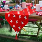 6+1'li Özel Tasarım Home Sweet Home Kırmızı Temalı Supla Runner Seti Realhomes