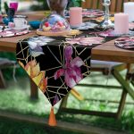 6+1'li Renkli Gül Tasarımlı Supla Runner Seti Realhomes