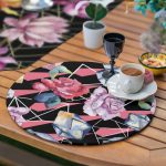 6+1'li Renkli Gül Tasarımlı Supla Runner Seti Realhomes