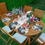 - SuplaRunnerSet58-61li-Lacivert-Gold-Detayli-Geometrik-Cizimli-Supla-Runner-Seti - Realhomes  6+1'li Lacivert Gold Detaylı Geometrik Çizimli Supla Runner Seti Realhomes