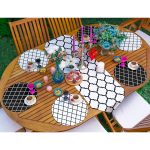 6+1'li Siyah Beyaz Ogea Özel Tasarım Supla Runner Seti Realhomes