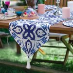 6+1'li Mavi Mandala Özel Tasarımlı Supla Runner Seti Realhomes