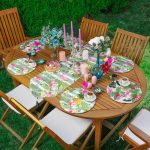 6+1'li Yeşillikler İçinde Flamingo Tasarımlı Supla Runner Seti Realhomes