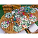 - SuplaRunnerSet71-61li-Zigzag-Uzerinde-Tropik-Yesil-Yaprak-Tasarimli-Supla-Runner-Seti-1 - Realhomes  6+1'li Zigzag Üzerinde Tropik Yeşil Yaprak Tasarımlı Supla Runner Seti Realhomes