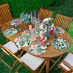 - SuplaRunnerSet71-61li-Zigzag-Uzerinde-Tropik-Yesil-Yaprak-Tasarimli-Supla-Runner-Seti - Realhomes  6+1'li Zigzag Üzerinde Tropik Yeşil Yaprak Tasarımlı Supla Runner Seti Realhomes