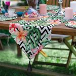 - SuplaRunnerSet71-61li-Zigzag-Uzerinde-Tropik-Yesil-Yaprak-Tasarimli-Supla-Runner-Seti-2 - Realhomes  6+1'li Zigzag Üzerinde Tropik Yeşil Yaprak Tasarımlı Supla Runner Seti Realhomes