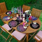 6+1'li Neon Renkli Göz & Mandala Tasarımlı Supla Runner Seti Realhomes