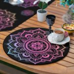 6+1'li Neon Renkli Göz & Mandala Tasarımlı Supla Runner Seti Realhomes