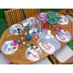 6+1'li Pastel Renkli Onedraw Özel Tasarımlı Supla Runner Seti Realhomes