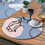 6+1'li Pastel Renkli Onedraw Özel Tasarımlı Supla Runner Seti Realhomes