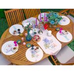 6+1'li Onedraw Silüet & Gül Tasarımlı Supla Runner Seti Realhomes