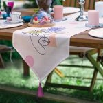 6+1'li Onedraw Silüet & Gül Tasarımlı Supla Runner Seti Realhomes