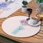 6+1'li Onedraw Silüet & Gül Tasarımlı Supla Runner Seti Realhomes