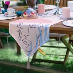 6+1'li Onedraw Silüet Çizimli Özel Tasarım Supla Runner Seti Realhomes