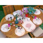 6+1'li Onedraw Silüet & Gül Tasarımlı Supla Runner Seti Realhomes