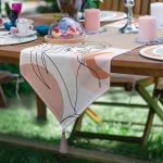 6+1'li Onedraw Kadın Silüet Çizimli Özel Tasarım Supla Runner Seti Realhomes