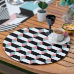 6+1'li Renkli Geometrik Şekiller Özel Tasarım Supla Runner Seti Realhomes