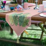 6+1'li Tropik Yaprak & Onedraw Çizimli Özel Tasarım Supla Runner Seti Realhomes