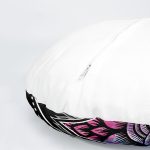 4'lü Siyah Zeminde Rengarenk Mandala Motifli Dijital Baskılı Yuvarlak Yastık Kırlent Kılıf Seti Realhomes