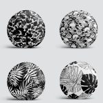 Realhomes Özel Tasarım Dijital Baskılı 4'lü Yuvarlak Yuvarlak Yastık Kırlent Kılıfı Realhomes