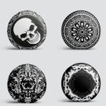 Realhomes Özel Tasarım Dijital Baskılı 4'lü Yuvarlak Yuvarlak Yastık Kırlent Kılıfı Realhomes