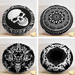 Realhomes Özel Tasarım Dijital Baskılı 4'lü Yuvarlak Yuvarlak Yastık Kırlent Kılıfı Realhomes