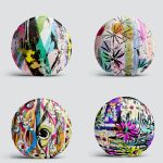 4'lü Sulu Boya Fırça Darbeli Geometrik Desenli Yuvarlak Yastık Kırlent Kılıf Seti Realhomes