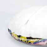 4'lü Sulu Boya Fırça Darbeli Geometrik Desenli Yuvarlak Yastık Kırlent Kılıf Seti Realhomes