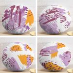 4'lü RealHomes Özel Tasarım Sulu Boya Baskılı Yuvarlak Yastık Kırlent Kılıf Seti Realhomes