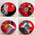 4'lü Japon Women Desenli Yastık Modern Yuvarlak Yastık Kırlent Kılıf Seti Realhomes