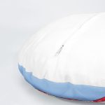 4'lü Mavi Zemin Üzerimde Japon Kız Motifli Yuvarlak Yastık Kırlent Kılıf Seti Realhomes