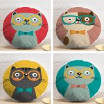 - YuvPtk4luSet141-4lu-Renkli-Sevimli-Kedicik-Baskili-Yuvarlak-Yastik-Kirlent-Kilif-Seti - Realhomes  4'lü Renkli Sevimli Kedicik Baskılı Yuvarlak Yastık Kırlent Kılıf Seti Realhomes