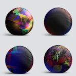 4'lü Renkli Geometrik Tasarımlı Modern Yuvarlak Yastık Kırlent Kılıf Seti Realhomes