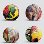 4'lü Soyut Sulu Boya Çalışması Tasarımlı Yuvarlak Yastık Kırlent Kılıf Seti Realhomes