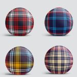 4'lü Ekose Özel Tasarım Yuvarlak Yastık Kırlent Kılıf Seti Realhomes